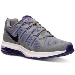 Fair Youth Size 7Y Nike Air Max Dynasty Running Sneakers In Grey/Purple/White